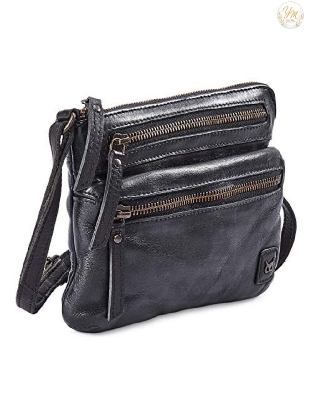 Small Leather Crossbody Bag for Women Adjustable Sling Purse Multi Pocket